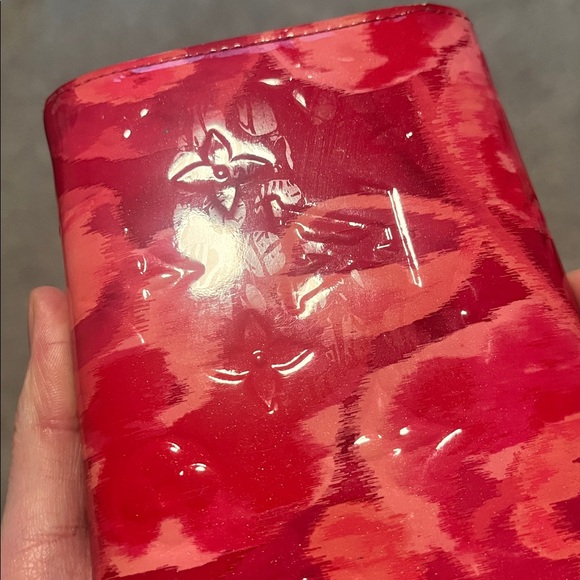 Louis Vuitton Red Floral Vernis Wallet